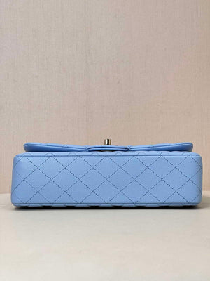 Chanel A01112 Flap Classic 11.12 Handbag Calfskin Gold Light Blue - Default Title - View 18