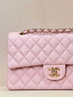 Chanel A01112 Flap Classic 11.12 Handbag Calfskin Gold Light Pink - Default Title - View 2