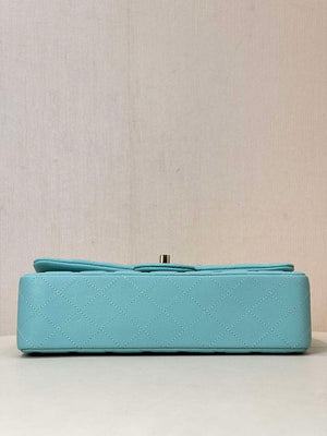 Chanel A01112 Flap Classic 11.12 Handbag Calfskin Gold Sky Blue - Default Title - View 18