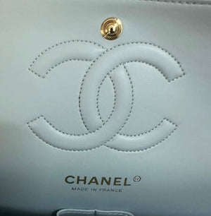 Chanel A01112 Flap Classic 11.12 Handbag Calfskin & Gold-Tone Metal Lake Blue - Default Title - View 8