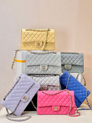 Chanel A01112 Flap Classic 11.12 Handbag Calfskin & Silver-Tone Metal Gray - Default Title - View 2