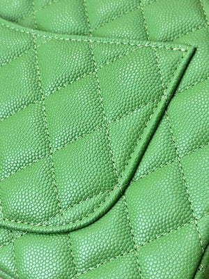 Chanel A01112 Flap Classic 11.12 Handbag Calfskin Green Gold - Default Title - View 6