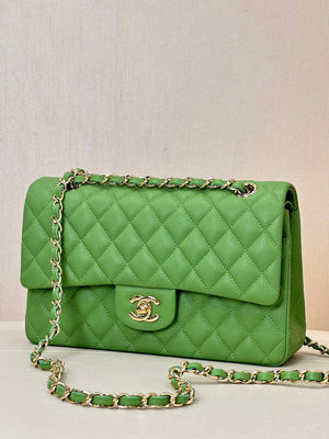 Chanel A01112 Flap Classic 11.12 Handbag Calfskin Green Gold - Default Title - View 13