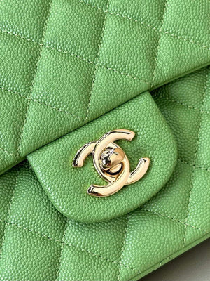 Chanel A01112 Flap Classic 11.12 Handbag Calfskin Green Gold - Default Title - View 14