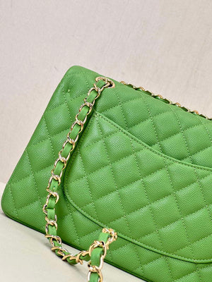 Chanel A01112 Flap Classic 11.12 Handbag Calfskin Green Gold - Default Title - View 17