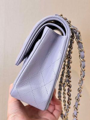 Chanel A01112 Flap Classic 11.12 Handbag Calfskin & Silver-Tone Metal Light Purple - Default Title - View 5