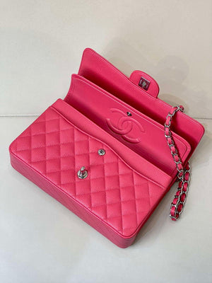 Chanel A01112 Flap Classic 11.12 Handbag Calfskin Sewing Edge Pink - Gold - View 16