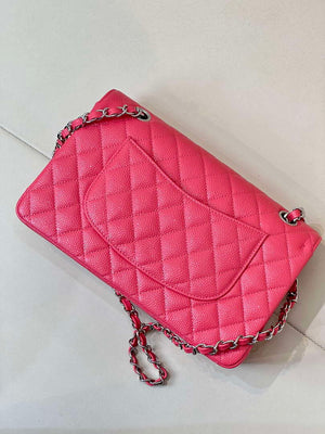 Chanel A01112 Flap Classic 11.12 Handbag Calfskin Sewing Edge Pink - Gold - View 17