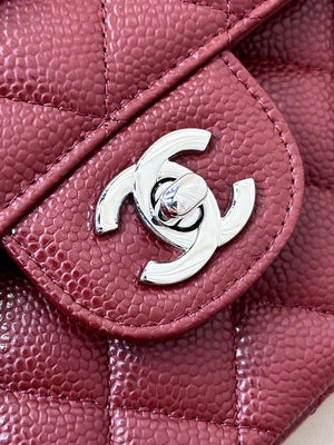 Chanel A01112 Flap Classic 11.12 Handbag Calfskin Sewing Edge Wine Red - Gold - View 13