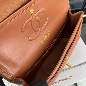 Chanel A01112 Flap Classic 11.12 Handbag Grained Calfskin & Gold-Tone Metal Brown - Default Title - View 8