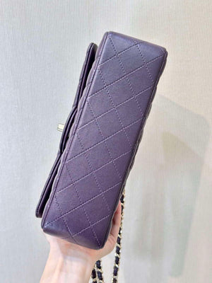 Chanel A01112 Flap Classic 11.12 Handbag Grape Purple Lambskin Light Gold - Default Title - View 17