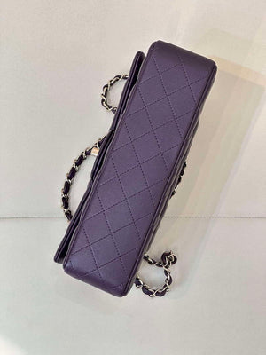 Chanel A01112 Flap Classic 11.12 Handbag Grape Purple Lambskin Light Gold - Default Title - View 9