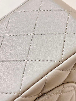 Chanel A01112 Flap Classic 11.12 Handbag Gray Lambskin Gold - Default Title - View 16