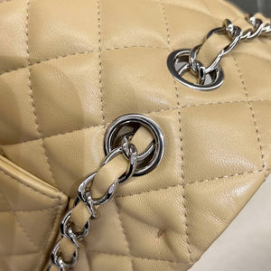 Chanel A01112 Flap Classic 11.12 Handbag Haas Lambskin & Gold-Tone Metal Apricot - Light Gold - View 14