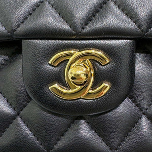 Chanel A01112 Flap Classic 11.12 Handbag Haas Lambskin & Gold-Tone Metal Black - Light Gold - View 14