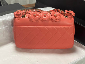 Chanel A01112 Flap Classic 11.12 Handbag Lambskin Camellia Series Rose Red - Default Title - View 4