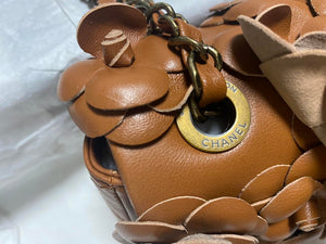 Chanel A01112 Flap Classic 11.12 Handbag Lambskin Camellia Series Brown - Default Title - View 5