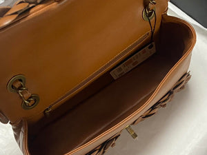 Chanel A01112 Flap Classic 11.12 Handbag Lambskin Camellia Series Brown - Default Title - View 7