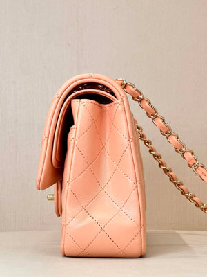 Chanel A01112 Flap Classic 11.12 Handbag Lambskin & Gold-Tone Metal Orange - Default Title - View 7
