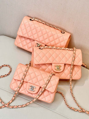 Chanel A01112 Flap Classic 11.12 Handbag Lambskin & Gold-Tone Metal Orange - Default Title - View 2