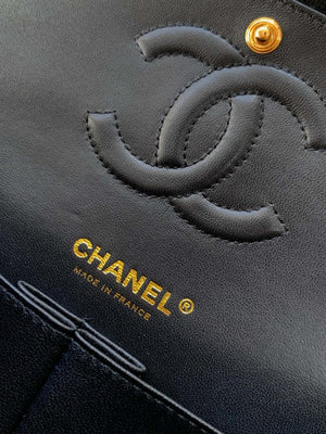 Chanel A01112 Flap Classic 11.12 Handbag Suede leather & Gold-Tone Metal Black - Default Title - View 9
