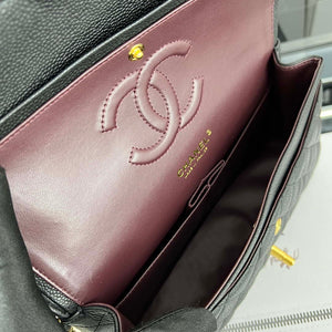Chanel A01112 Flap Classic Handbag Grained Calfskin & Gold-Tone Metal Black - Default Title - View 8