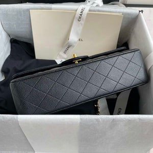 Chanel A01112 Flap Handbag Classic bag Grained shiny Calfskin Black Gold - Default Title - View 5