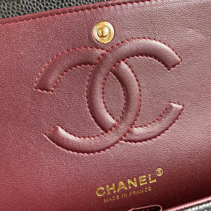 Chanel A01112 Flap Handbag Classic bag Grained shiny Calfskin Black Gold - Default Title - View 8