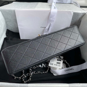 Chanel A01112 Flap Handbag Classic bag Grained shiny Calfskin Black Silver - Default Title - View 4