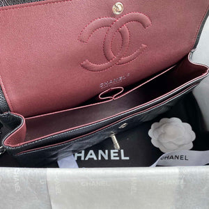 Chanel A01112 Flap Handbag Classic bag Grained shiny Calfskin Black Silver - Default Title - View 8