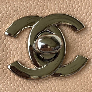 Chanel A01112 Flap Handbag Classic bag Grained shiny Calfskin Black Apricot Pink Silver - Default Title - View 3
