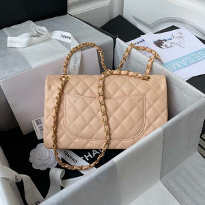 Chanel A01112 Flap Handbag Classic bag Grained shiny Calfskin Black Apricot Pink Gold - Default Title - View 2