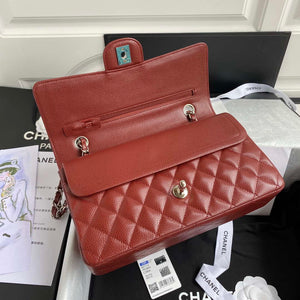 Chanel A01112 Flap Handbag Classic bag Grained shiny Calfskin Wine Red - Default Title - View 7