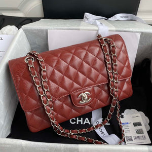 Chanel A01112 Flap Handbag Classic bag Grained shiny Calfskin Wine Red - Default Title - View 9