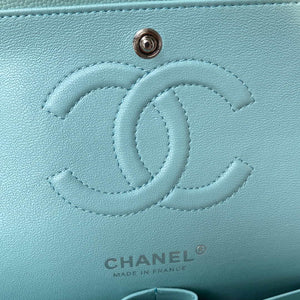 Chanel A01112 Flap Handbag Classic bag Grained shiny Calfskin Lake Blue Silver - Default Title - View 8