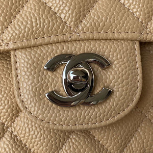 Chanel A01112 Flap Handbag Classic bag Grained shiny Calfskin Tan Silver - Default Title - View 3