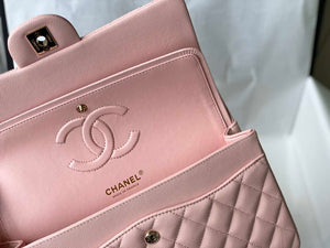 Chanel A01112 Flap Handbag Classic bag Grained shiny Calfskin gold Pink - Default Title - View 3