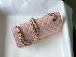 Chanel A01112 Flap Handbag Classic bag Grained shiny Calfskin gold Pink - Default Title - View 5