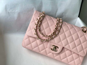 Chanel A01112 Flap Handbag Classic bag Grained shiny Calfskin gold Pink - Default Title - View 8