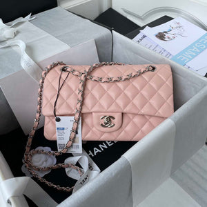 Chanel A01112 Flap Handbag Classic bag Grained shiny Calfskin Pink Silver - Default Title - View 1