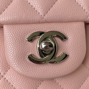 Chanel A01112 Flap Handbag Classic bag Grained shiny Calfskin Pink Silver - Default Title - View 3