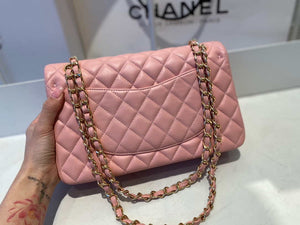Chanel A01112 Flap Handbag Classic Bag Lambskin Pink Gold - Default Title - View 4