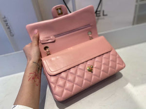 Chanel A01112 Flap Handbag Classic Bag Lambskin Pink Gold - Default Title - View 7