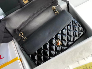 Chanel A01112 Flap Handbag Classic bag Patent Bag leather Lambskin Gold - Default Title - View 8