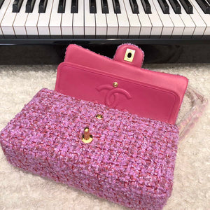 Chanel A01112 Flap Handbag Classic Bag Tweed Pink - Default Title - View 6