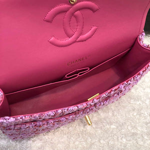 Chanel A01112 Flap Handbag Classic Bag Tweed Pink - Default Title - View 9
