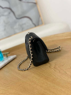 Chanel A01113 Flap Handbag Classic Bag Black Lambskin Gold With Ball - Default Title - View 7