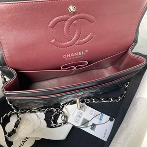 Chanel A01113 Flap Handbag Classic Bag Black Lambskin Silver - Default Title - View 7