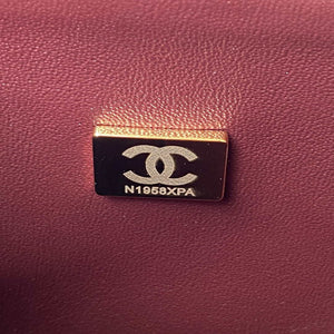 Chanel A01113 Flap Handbag Classic Bag Grained shiny Calfskin Black Gold - Default Title - View 9