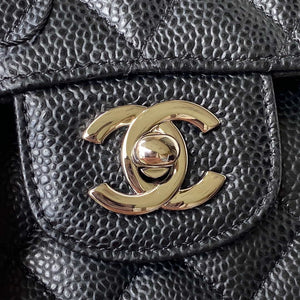 Chanel A01113 Flap Handbag Classic Bag Grained shiny Calfskin Black Silver - Default Title - View 3